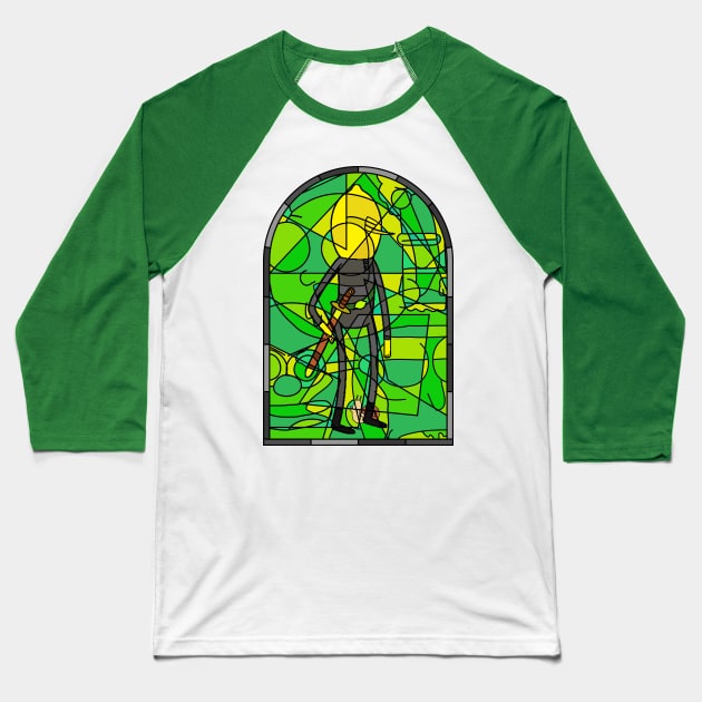 Stained Glass Lemongrab Special Tribute Baseball T-Shirt by gkillerb